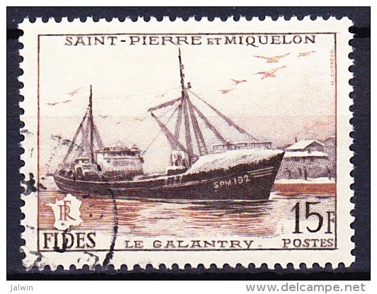 SAINT PIERRE ET MIQUELON 1956 YT N° 352 Obl. - Gebruikt