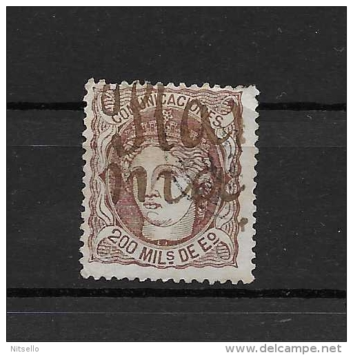 LOTE 1813   ///   ESPAÑA   1870   ALEGORIA   200 MILESIMAS EDIFIL Nº 109 //  CATALG/COTE: 10,25€ - Usati