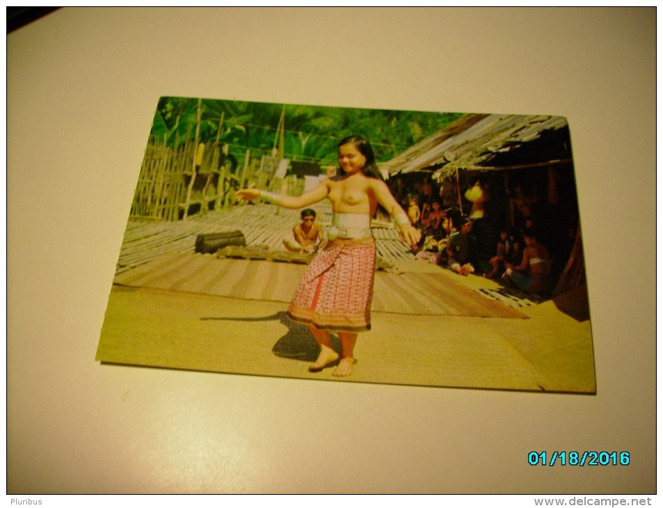 MALAYSIA DAYAK GIRL DANCING , NUDE  ,  POSTCARD , O - Malaysia