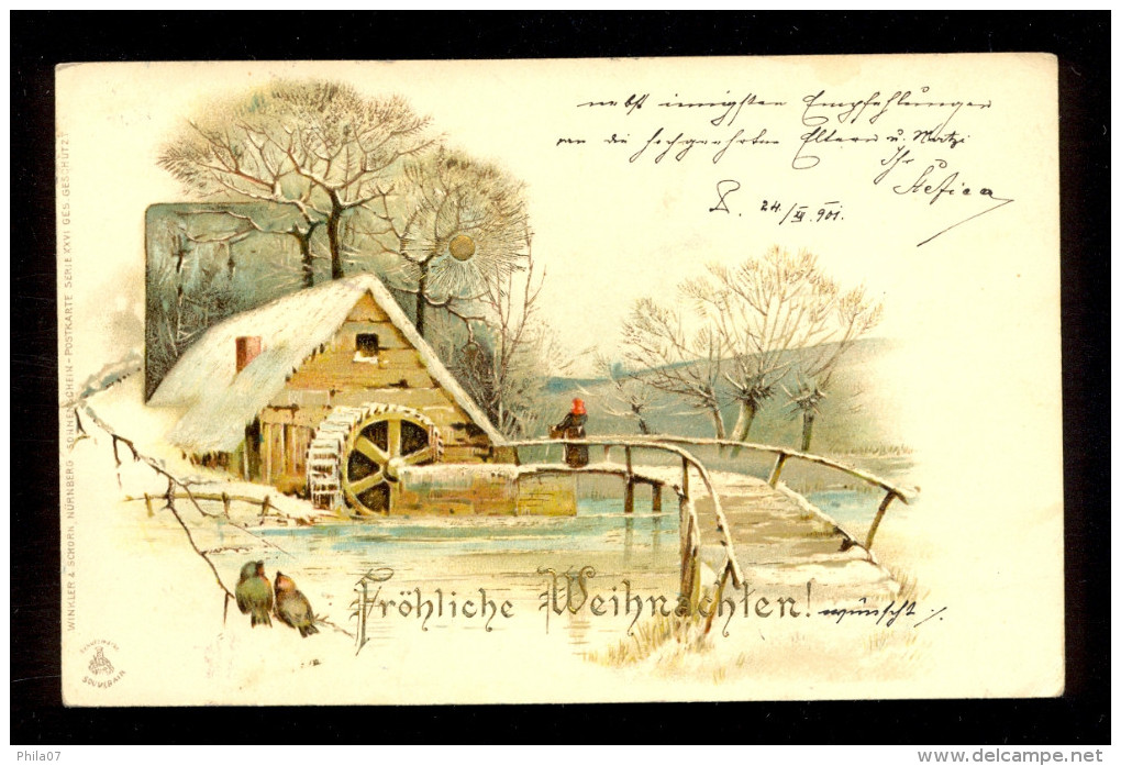 Hungary - Croatia - Christmas Card, Canceled By Hand In Post Office Belovar And Sent To Graz 1900. - Altri & Non Classificati