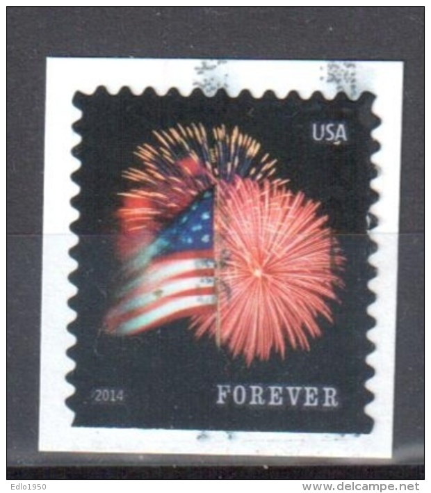 United States 2014 Star Spangled Banner Sc # 4855 - Mi 5047 BD Perf. 11¼:10¾ - Used - Usados