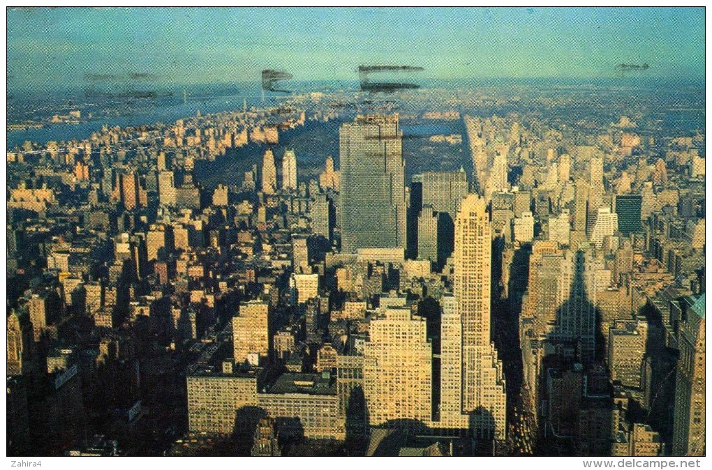 Looking North From Empire State Building Observatory  New York  N. Y.  - Air Mail - Empire State Building