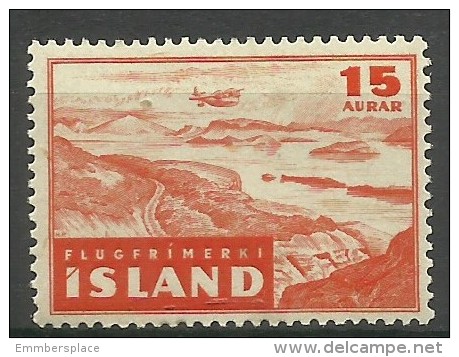 Iceland - 1947 Airmail 15a MNH  **   Sc C21 - Nuevos