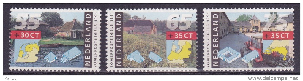 Netherlands Set Mnh** Bicycle Against The Fence  On The 55c Stamp - Wielrennen