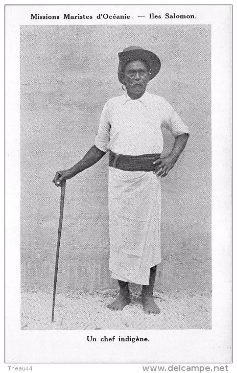 ¤¤  -   ILE SALOMON   -  Un Chef Indigène    -  ¤¤ - Solomon Islands