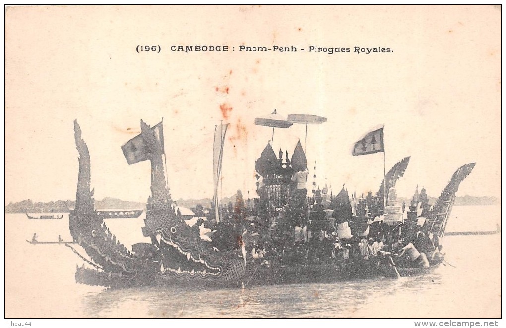 ¤¤  -  196  -  CAMBODGE  -   Pnom-Penh   -  Pirogues Royales  -  ¤¤ - Cambodia