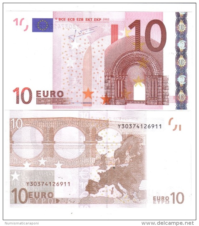 10 €  GRECIA Y Trichet N021 FDS UNC Cod.€.069 - 10 Euro