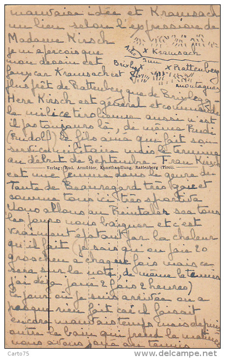 Autriche - Rattenberg - Strasse - Correspondance Intéressante - Rattenberg