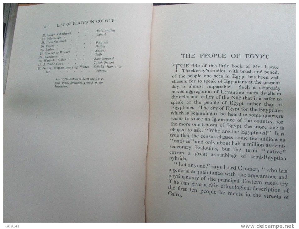 The People Of EGYPT De Lance Thackeray (illustré De 32 Gravures Couleurs Et 32 Noir Et Blanc 140 Pages) - Afrique