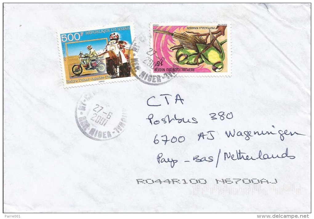 Niger 2001 Niamey Dakar Ralley Moto-bike Parrot Cover - Niger (1960-...)