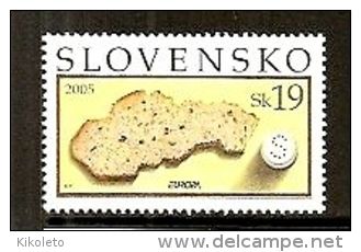 ESLOVAQUIA / SLOVENSKO AÑO 2005 YVERT Nº 444 ** MNH Sellos Nuevos Sin Fijasellos - EUROPA - GASTRONOMIA - Nuovi