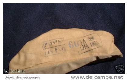 39/45  U.S.A.     WW2      CALOT ETE BEIGE + GRANDE TAILLE   CAP GARRISON - Casques & Coiffures