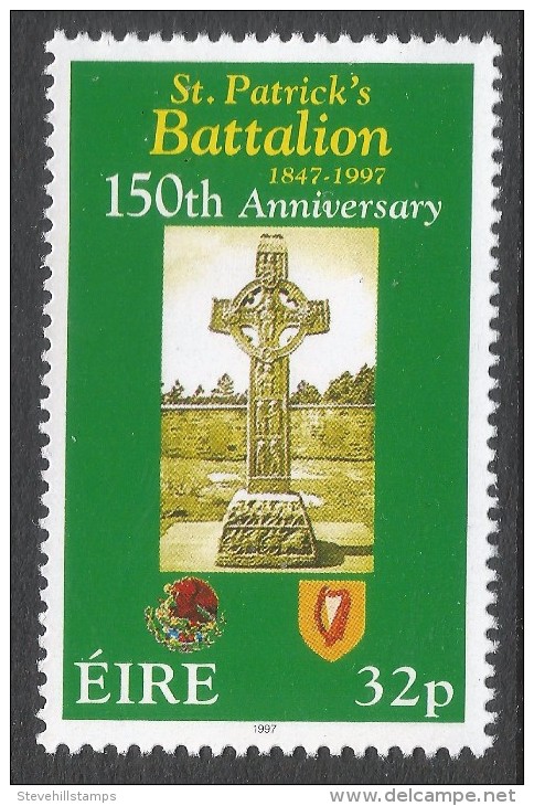 Ireland. 1997 Ireland-Mexico Joint Issue. 150th Anniv Of Mexico St Patrick's Battalion 32p MNH. SG 1140 - Unused Stamps