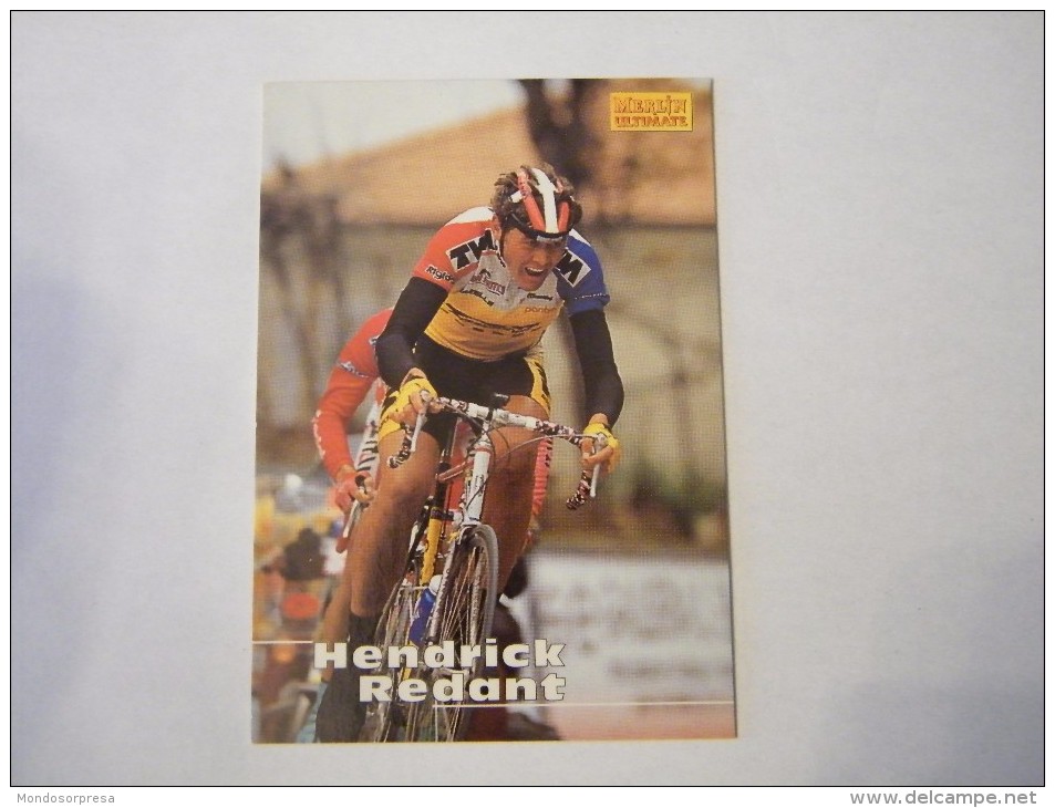 FIGURINA TIPO CARDS MERLIN ULTIMATE, CICLISMO, 1996,  CARD´S N° 133 HENDRIK REDANT - Ciclismo