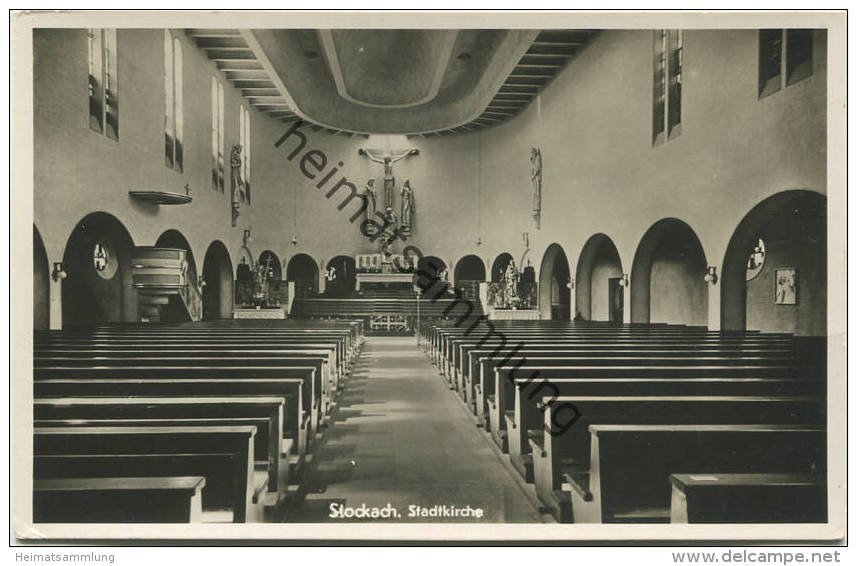 Stockach - Inneres Der Stadtkirche - Foto-AK - Verlag Gebr. Metz Tübingen - Stockach