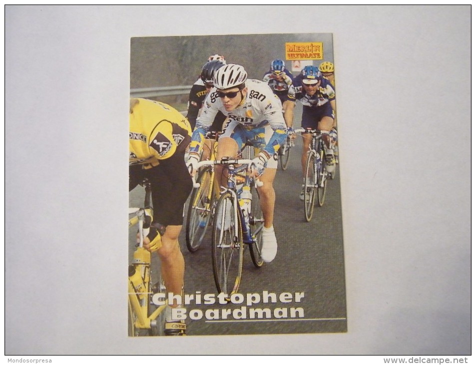 FIGURINA TIPO CARDS MERLIN ULTIMATE, CICLISMO, 1996,  CARD´S N° 154 CHRISTOPHER BOARDMAN - Wielrennen