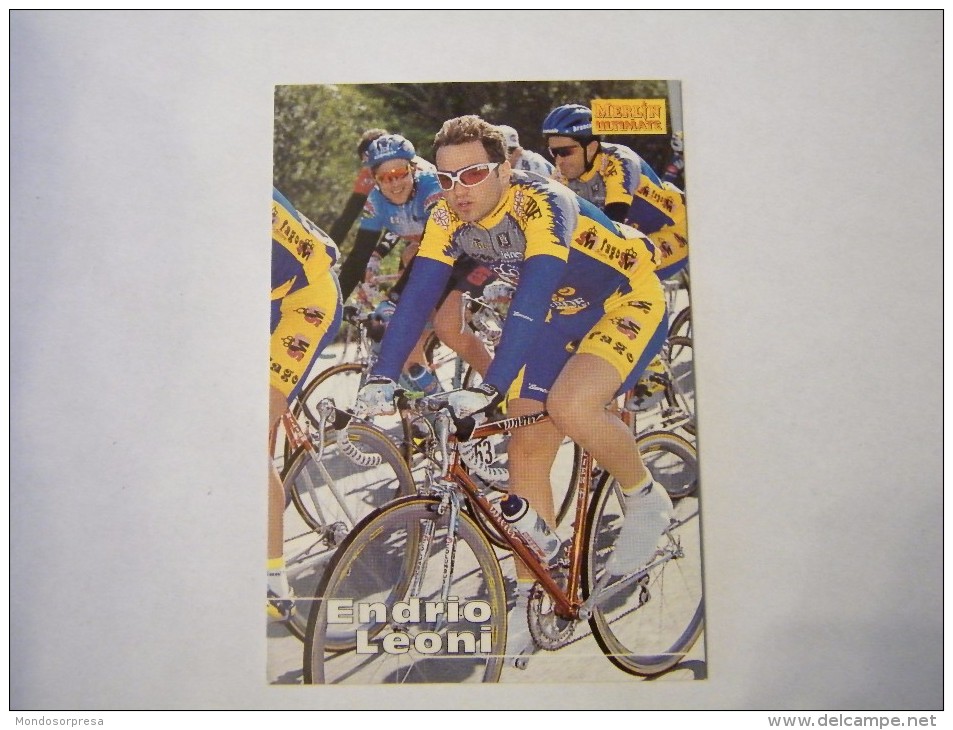 FIGURINA TIPO CARDS MERLIN ULTIMATE, CICLISMO, 1996,  CARD´S N° 167 ENDRIO LEONI - Ciclismo