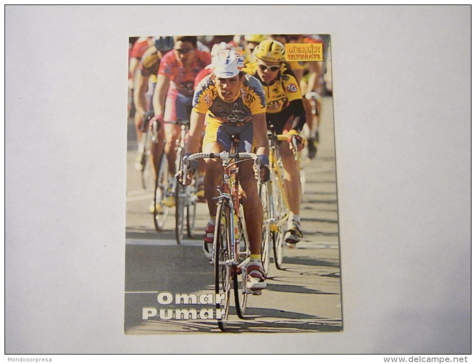 FIGURINA TIPO CARDS MERLIN ULTIMATE, CICLISMO, 1996,  CARD´S N° 168 OMAR PUMAR - Ciclismo