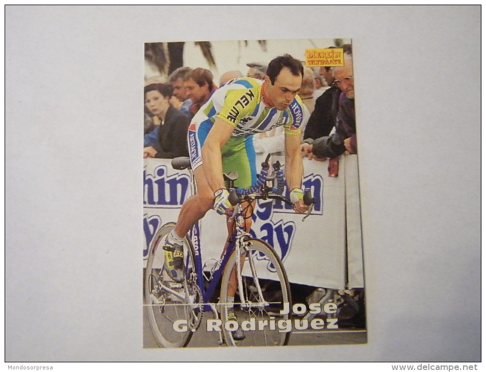 FIGURINA TIPO CARDS MERLIN ULTIMATE, CICLISMO, 1996,  CARD´S N° 176 JOSé GARCIA RODRIGUEZ - Ciclismo