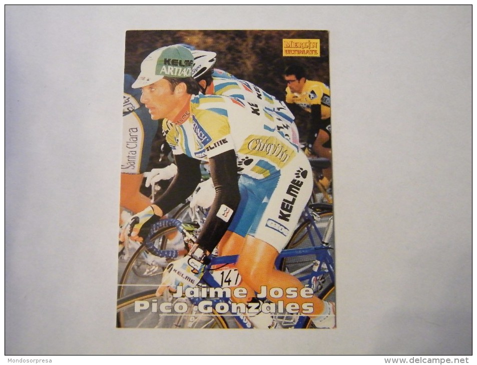 FIGURINA TIPO CARDS MERLIN ULTIMATE, CICLISMO, 1996,  CARD´S N° 179 JAIME JOSè PICO GONZALES - Ciclismo