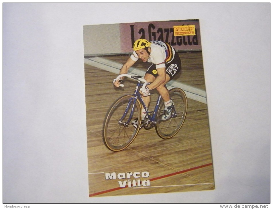 FIGURINA TIPO CARDS MERLIN ULTIMATE, CICLISMO, 1996,  CARD´S N° 198 FAUSTO VILLA - Ciclismo