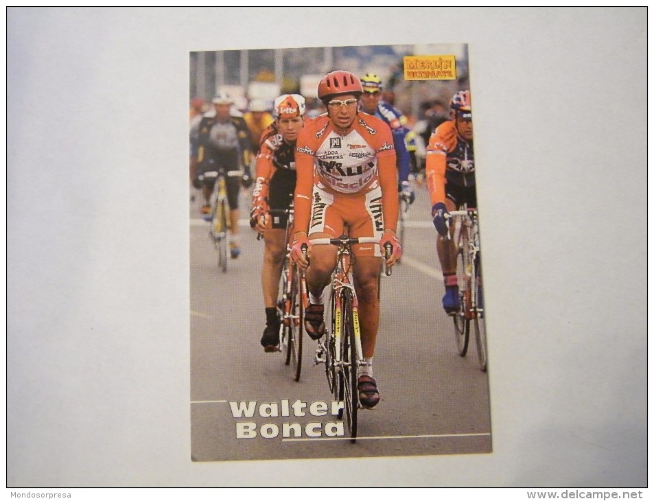 FIGURINA TIPO CARDS MERLIN ULTIMATE, CICLISMO, 1996,  CARD´S N° 204 WALTER BONCA - Ciclismo