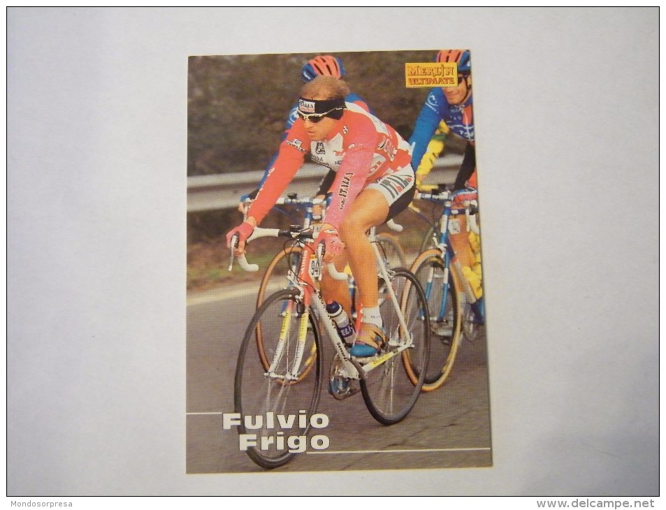 FIGURINA TIPO CARDS MERLIN ULTIMATE, CICLISMO, 1996,  CARD´S N° 207 FULVIO FRIGO - Ciclismo