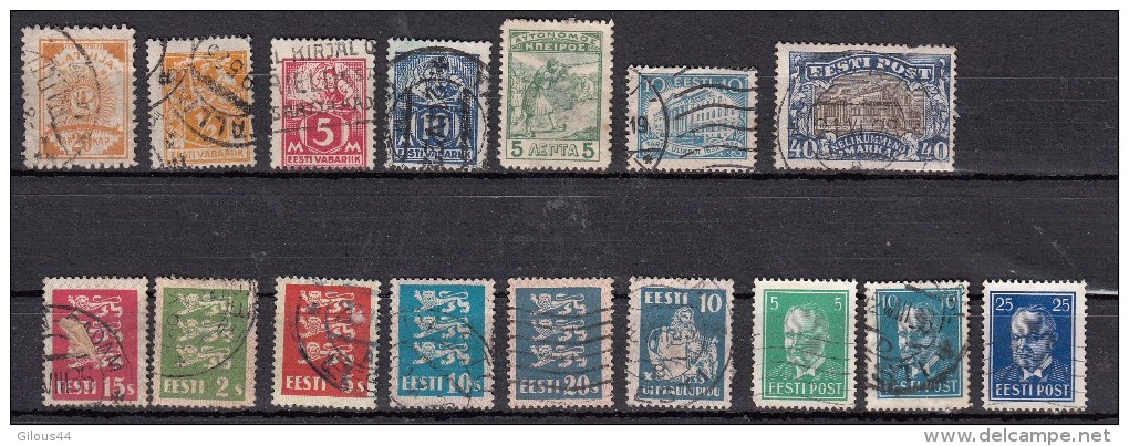 Estonie  Timbres Divers 1920 - 1940  16 Valeurs - Estonie