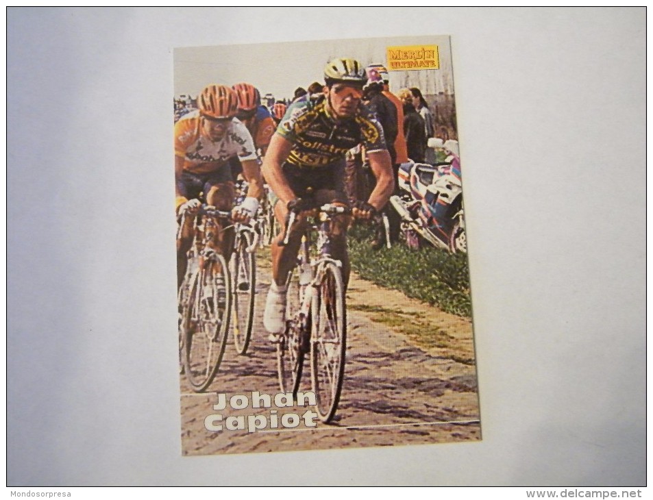 FIGURINA TIPO CARDS MERLIN ULTIMATE, CICLISMO, 1996,  CARD´S N° 208 JOHAN CAPIOT - Ciclismo