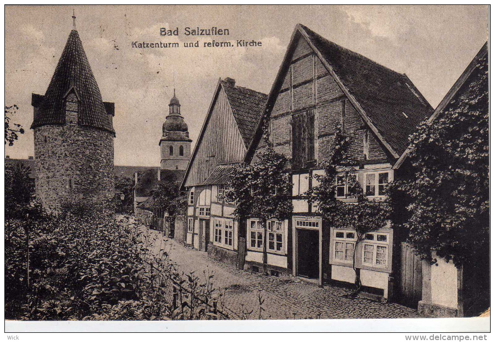 AK Bad Salzuflen Bei Detmold, Lämershagen, Lippe, Teutoburger Wald -Katzenturm Und Reform. Kirche   -selten !!! - Bad Salzuflen