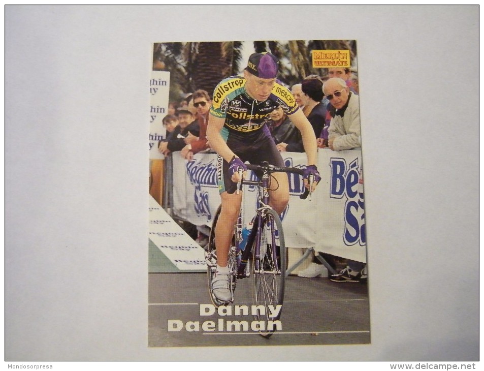 FIGURINA TIPO CARDS MERLIN ULTIMATE, CICLISMO, 1996,  CARD´S N° 216 DANNY DAELMAN - Ciclismo