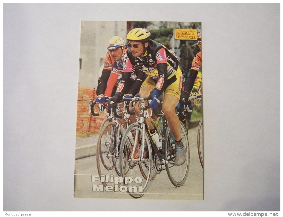 FIGURINA TIPO CARDS MERLIN ULTIMATE, CICLISMO, 1996,  CARD´S N° 225 FILIPPO MELONI - Ciclismo