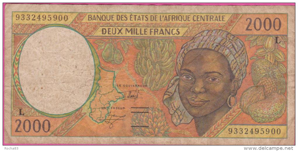 Billet ETATS AFRIQUE CENTRALE - 2.000 Francs Lettre L ( Gabon ) - Pick 403 L A - États D'Afrique Centrale