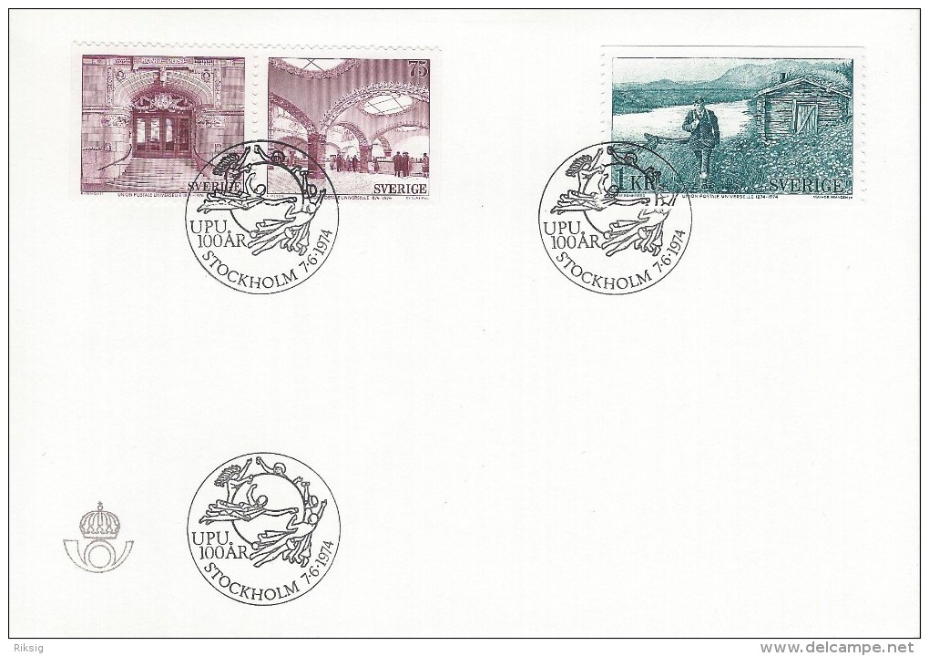 Sweden - UPU   Centenary Of Universal Postal Union.    Fdc.  H-688 - Post