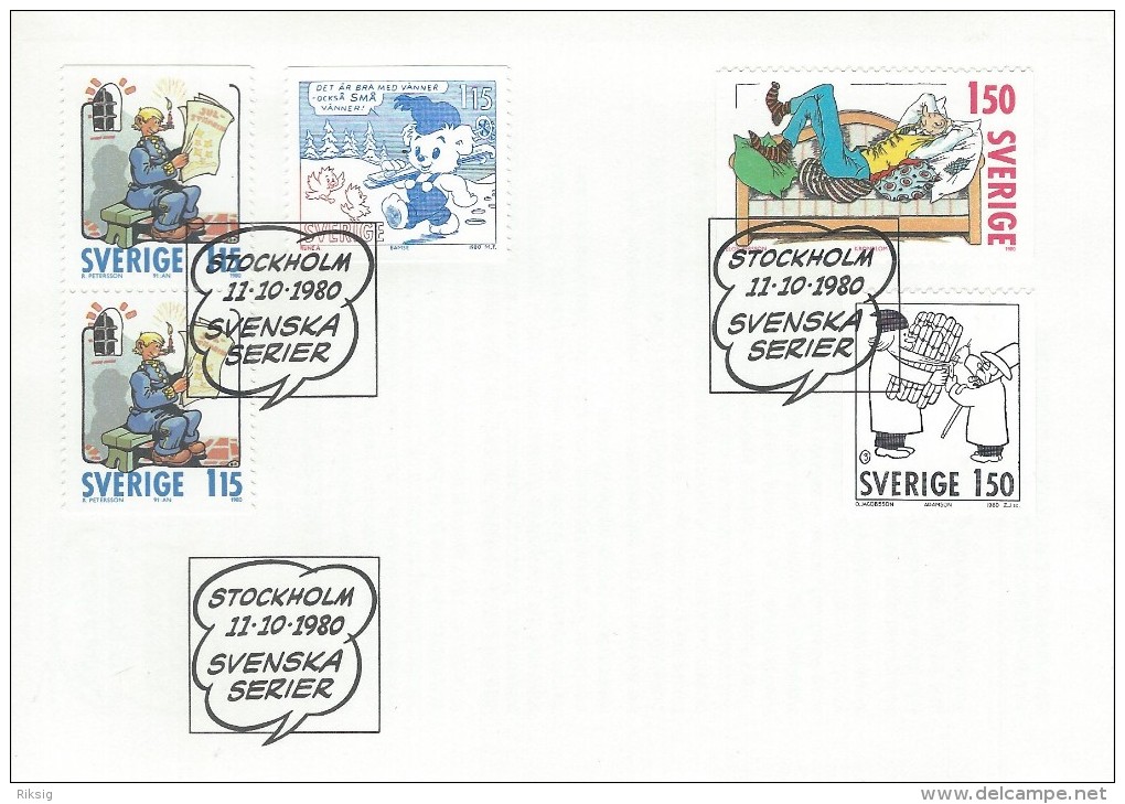 Sweden - Swedisk Comic Strips.    Fdc.  H-692 - Fairy Tales, Popular Stories & Legends