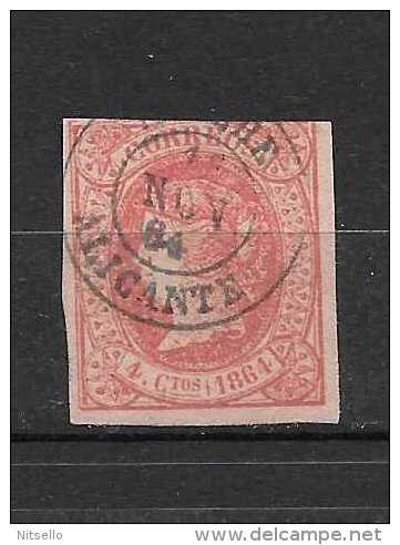 LOTE 1809  ///  ESPAÑA EDIFIL Nº 64    CON FECHADOR DE ALICANTE - Usati