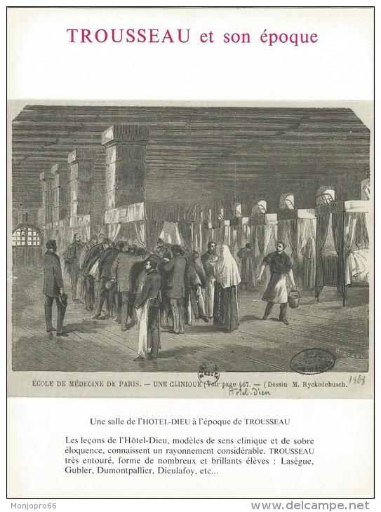 Gravure De Trousseau Et Son époque Au Recto Et Au Verso Publicité (Voir Ci-dessous La Description) - Altri & Non Classificati