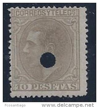 ESPAÑA 1879 - Edifil #209T Taladrado - Unused Stamps