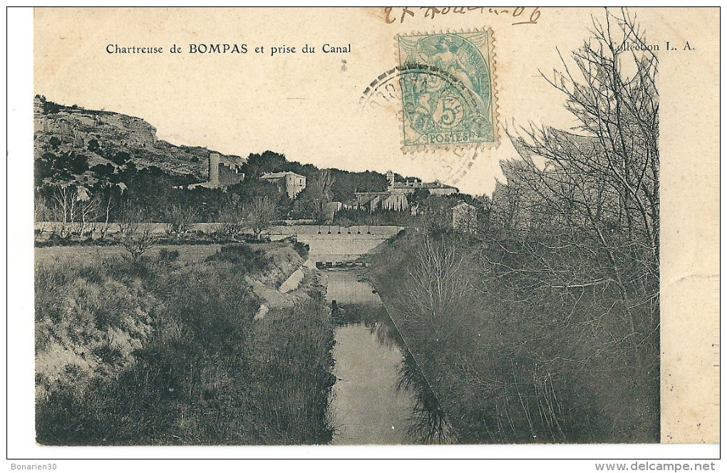 CPA 84 CAUMONT CHARTREUSE DE BOMPAS PRISE DU CANAL PLAN PEU COURANT - Caumont Sur Durance