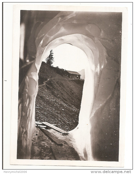 Haute Savoie - 74 - Chamonix Mont Blanc Carte Photo De Morand ,la Grotte Au Glacier Des Bossons - Chamonix-Mont-Blanc