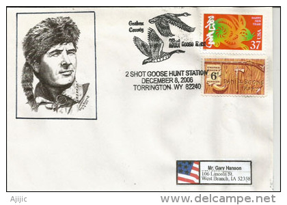 ETATS-UNIS. Célèbre Trappeur Daniel Boone ,  Enveloppe Souvenir De  Torrington (Wyoming) Adressée En Iowa - Esploratori