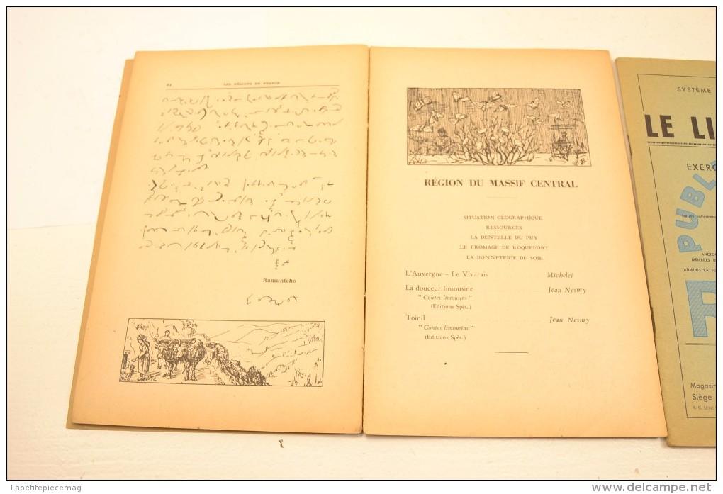 Lot 3 Ouvrages Sténographie Prévost-Delaunay Code Du Système Exercices De Lecture Erest Roy Les Regions De France 1 Part - Über 18