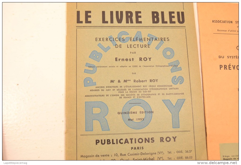 Lot 3 Ouvrages Sténographie Prévost-Delaunay Code Du Système Exercices De Lecture Erest Roy Les Regions De France 1 Part - 18+ Years Old