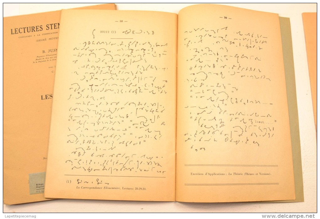 Lot 3 ouvrages Sténographie Prévost-Delaunay code du système exercices de lecture Erest Roy Les regions de France 1 part