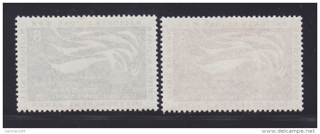 NATIONS UNIES NEW-YORK N°   54 &amp; 55 * MLH Neufs Avec Charnière, TB  (D1299) - Unused Stamps