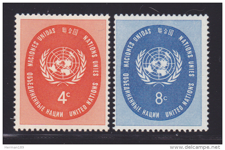 NATIONS UNIES NEW-YORK N°   60 &amp; 61 * MLH Neufs Avec Charnière, TB  (D1303) - Neufs