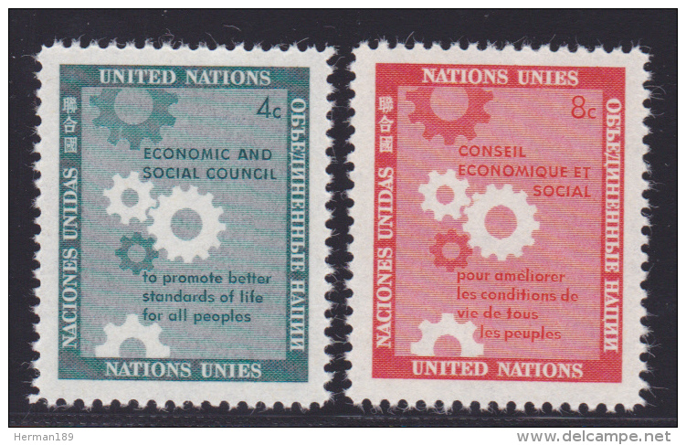 NATIONS UNIES NEW-YORK N°   62 &amp; 63 * MLH Neufs Avec Charnière, TB  (D1302) - Neufs