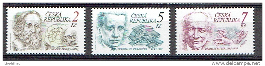 TCHEQUE TCHEQUIE 1995, PERSONNALITES, 3 Valeurs, Neufs / Mint. R2375 - Unused Stamps
