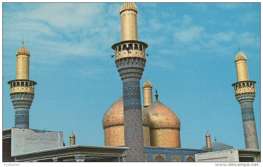 ÄLTERE POSTKARTE GREETINGS FROM IRAQ IRAK SAMARRA GOLDEN MOSQUE Goldene Moschee Cpa Postcard Ansichtskarte AK - Iraq