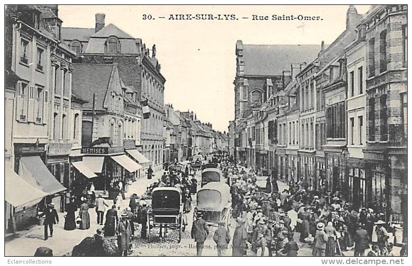 Aire Sur La Lys    62     Marché Rue St Omer - Aire Sur La Lys